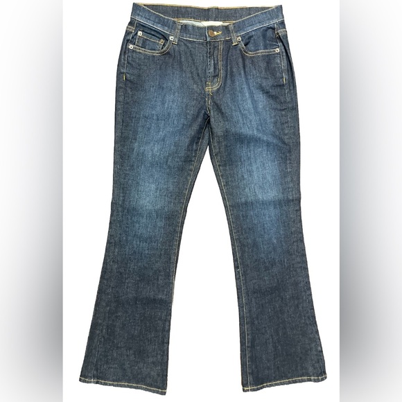 Garnet Hill Jeans Size 4 P Bootcut Dark Wash Preppy Hipster School Classic EUC - Picture 1 of 15